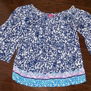 Lilly Pulitzer off the shoulder blouse